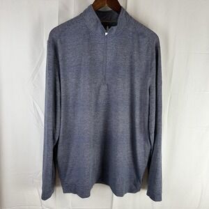 Johnnie-O Vaughn 1/4 Zip Performance Sweatshirt Men's XL Twilight‎ Striped Golf